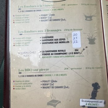 Heureux Comme Alexandre - Menu. - Fondue Near Me - Paris, 75 Heureux Comme Alexandre - Menu. - Fondue Near Me - Paris, 75