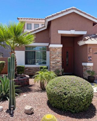 Exterior Painting - Here are a couple examples of projects done by our team. Always prepping all surfaces properly prior to painting. This starts from the power wash, taking care of repairs needed, applying paper or plastic to floors and windows, and also using great products.