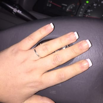Ten Perfect Nails - sorry for my gross hand: look at my beautiful nails with free handed french tips! - Nail Salons Near Me - Shrewsbury, Pennsylvania Ten Perfect Nails - sorry for my gross hand: look at my beautiful nails with free handed french tips! - Nail Salons Near Me - Shrewsbury, Pennsylvania
