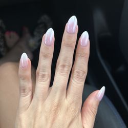 Ombré French dip with gel