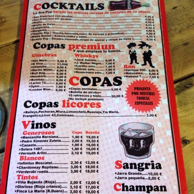 Menu photo 4 La Sra Pop Seville, SE Menu photo 4 La Sra Pop Seville, SE