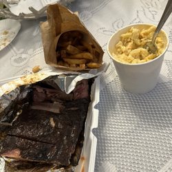 Fries, Baby Back Pork Ribs Sister's Mac n Cheese