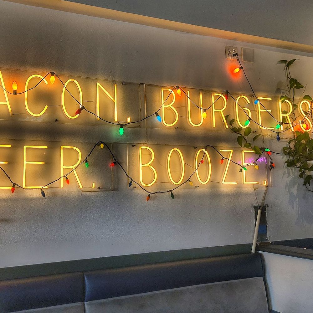 The Mixer - The fun neon sign inside The Mixer - Burgers Near Me - San Diego, California