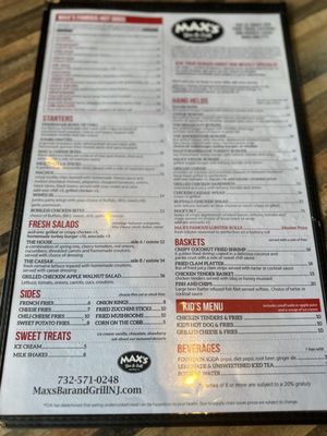 Menu photo 4 Max's Bar And Grill Long Branch, NJ Menu photo 4 Max's Bar And Grill Long Branch, NJ