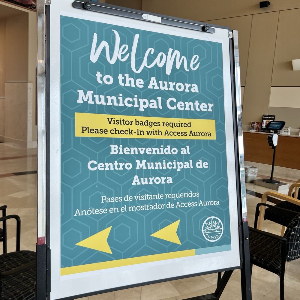 Aurora Municipal Center - Signage - Town Hall Near Me - Aurora, Colorado Aurora Municipal Center - Signage - Town Hall Near Me - Aurora, Colorado