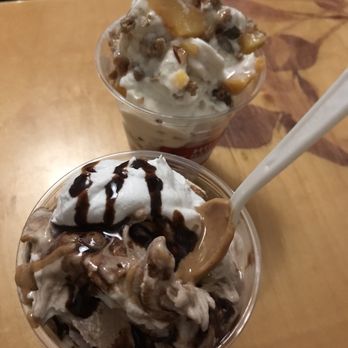 Nami - Tsoynamis: Life's a Peach on top, Doughboy with added PB and coconut whipped cream on bottom - Coffee & Tea Near Me - Phoenix, Arizona