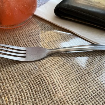 Boriken Restaurant - Flimsy cafeteria fork, can't scoop all the flavorful goodness - Puerto Rican Near Me - Beaverton, Oregon