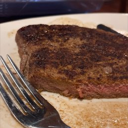 This is their version of medium rare.... Mind you this is the replacement steak that came out well done!
