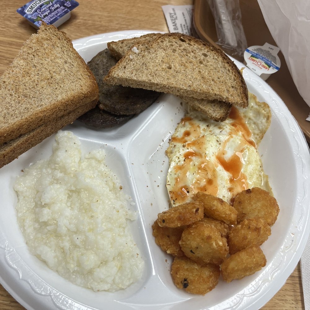 Sherrys Bakery - 2 egg plate. Comes with grits OR hashbrowns. I got both by accident - Bakeries Near Me - Dunn, North Carolina Sherrys Bakery - 2 egg plate. Comes with grits OR hashbrowns. I got both by accident - Bakeries Near Me - Dunn, North Carolina