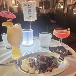 drink- Stowaway (left) food- Chocolate Flourless Cake (middle) drink- Rasberry Lemon Drop (right) drink- Stowaway (left) food- Chocolate Flourless Cake (middle) drink- Rasberry Lemon Drop (right)