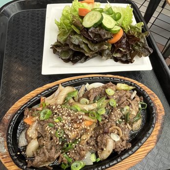 PLAZA HANSHIK - two plates of food on a tray - Korean Near Me - Los Angeles, California PLAZA HANSHIK - two plates of food on a tray - Korean Near Me - Los Angeles, California