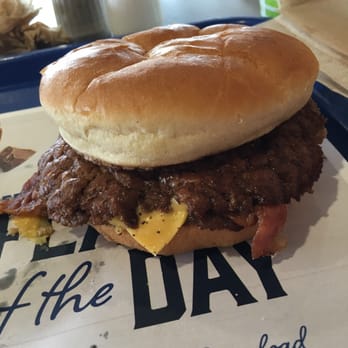Culver's - Culver's Bacon Double burger. I like mine plain so I can taste the meat! - Burgers Near Me - Muncie, Indiana