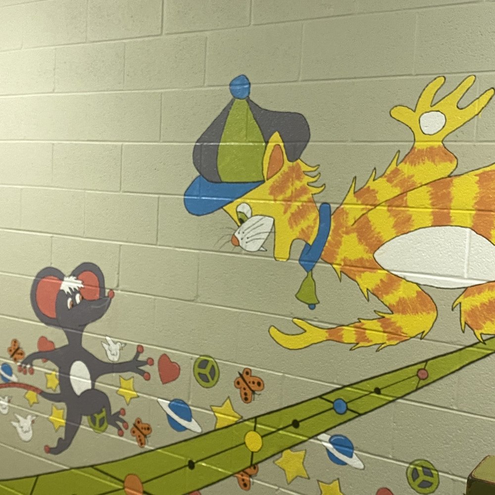 Handley Regional Library - murals in the stairwell - Libraries Near Me - Winchester, Virginia