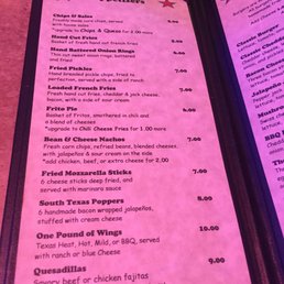Bar food and burgers. I did not order, just drank. Bar food and burgers. I did not order, just drank.
