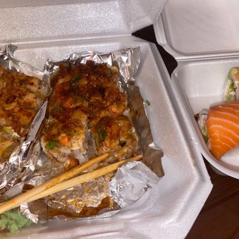 Sushi Hana - Left - dream come true Middle - baked lobster  Right - Alaska roll - Sushi Bars Near Me - Albuquerque, New Mexico