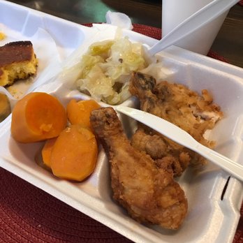 Fried Green Tomatoes - Fried chicken, pork chop, cabbage, and yams.  All very tasty.  Would definitely go back. - Southern Near Me - Centerville, Georgia