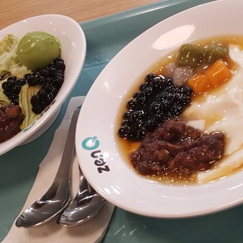 Zen Q - Matcha shaved ice (aka "creamy frappe" and tofu pudding. - Taiwanese Near Me - Edmonton, Alberta Zen Q - Matcha shaved ice (aka "creamy frappe" and tofu pudding. - Taiwanese Near Me - Edmonton, Alberta