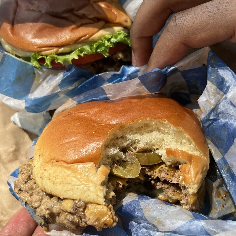 Rogers Burgers - front: Yard Burger. back: Rogers Classic Burger - Chicken Wings Near Me - Brooklyn, New York Rogers Burgers - front: Yard Burger. back: Rogers Classic Burger - Chicken Wings Near Me - Brooklyn, New York