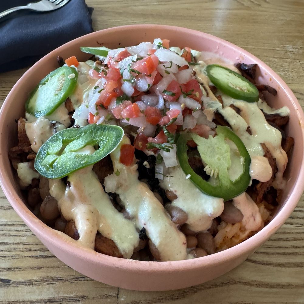 Rascal's Vegan - Burrito Bowl Al Pastor - Vegan Near Me - Santa Barbara, California Rascal's Vegan - Burrito Bowl Al Pastor - Vegan Near Me - Santa Barbara, California