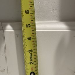 Seam in baseboard Seam in baseboard