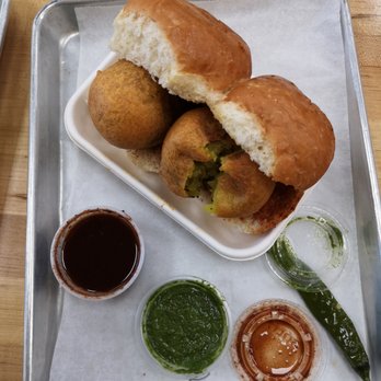 Honest - Vada pav. Good flavor . Vegan - Indian Near Me - Bellevue, Washington