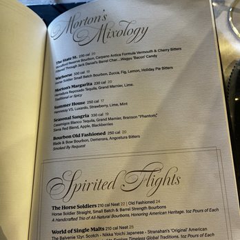Morton's The Steakhouse - Drink menu - Steakhouses Near Me - Anaheim, California Morton's The Steakhouse - Drink menu - Steakhouses Near Me - Anaheim, California