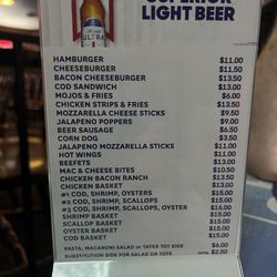Tiny's Tavern - Menu - March 2024