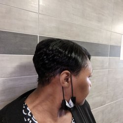 Just J Beauty Salon - One happy customer - relaxer & cut (back view)