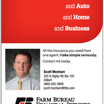 Scott Mecham - Farm Bureau Insurance - Insurance Near Me - Gilbert, Arizona Scott Mecham - Farm Bureau Insurance - Insurance Near Me - Gilbert, Arizona
