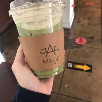 Made Coffee - Iced matcha latte with oat milk - Coffee & Tea Near Me - Fullerton, California