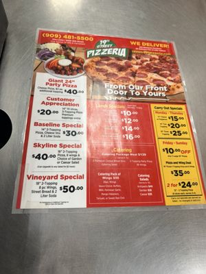Menu photo 1 19th Street Pizzeria Rancho Cucamonga, CA