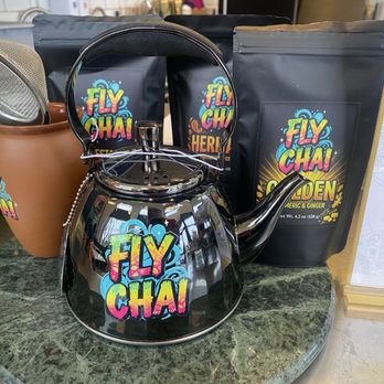 Fly Chai - Cute pot on counter - Coffee & Tea Near Me - Beaverton, Oregon