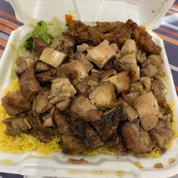 Large two meat with rice and vegetables