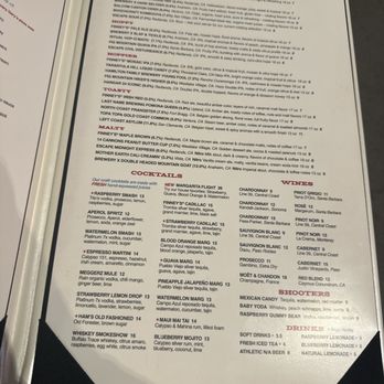 Finney's Crafthouse - Redlands - Drink menu - New American Near Me - Redlands, California