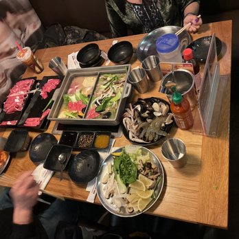Jin Shabu - a table full of asian food - Hot Pot Near Me - Chandler, Arizona Jin Shabu - a table full of asian food - Hot Pot Near Me - Chandler, Arizona