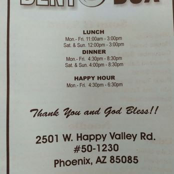 Bento Box - Hours - Japanese Near Me - Phoenix, Arizona Bento Box - Hours - Japanese Near Me - Phoenix, Arizona