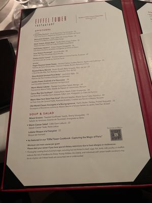 Menu photo 2 Eiffel Tower Restaurant Las Vegas, NV