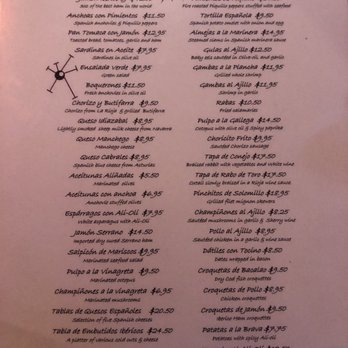 Costa Brava - menu - Tapas Bars Near Me - San Diego, California Costa Brava - menu - Tapas Bars Near Me - San Diego, California