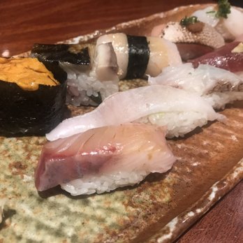 Sushi Tomi - Omakase special, great pieces of uni, toro, mackerel, etc. mmm very delicious and the rice was perf - Sushi Bars Near Me - Mountain View, California