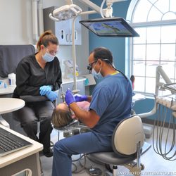 Riverdale Dental - Overhead entertainment screen keeps you occupied while you get your treatment