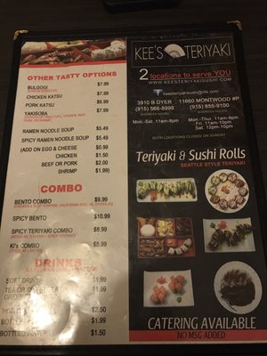 Menu photo 6 Kee's Teriyaki & Sushi El Paso, TX