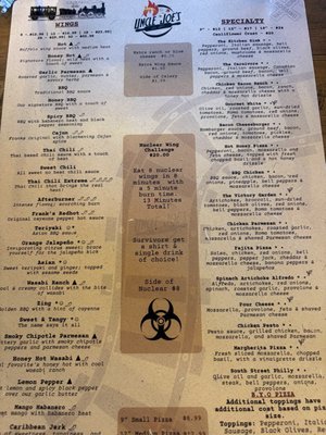 Menu photo 4 Uncle Joe’s Pizza And Wings Long Beach, MS