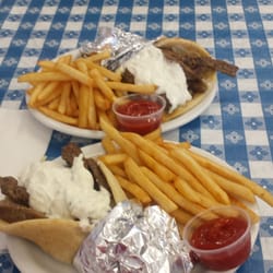 Gyro Palace - Two gyro combos. Also came with a can of soda each.