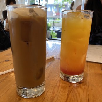 Cream Pot - Vietnamese iced coffee and strawberry orange juice - Breakfast & Brunch Near Me - Honolulu, Hawaii Cream Pot - Vietnamese iced coffee and strawberry orange juice - Breakfast & Brunch Near Me - Honolulu, Hawaii
