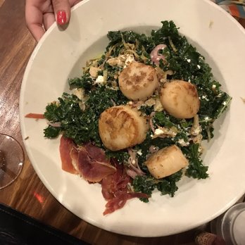 Liquid Assets - Massaged Kale salad topped with scallops - American Near Me - Ocean City, Maryland