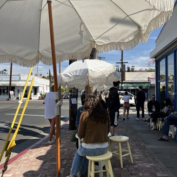 Courage Bagels - Line / eating area - Bagels Near Me - Los Angeles, California Courage Bagels - Line / eating area - Bagels Near Me - Los Angeles, California