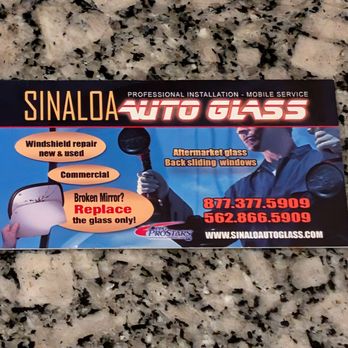 Sinaloa Auto Glass - Business card (2/2) - Auto Glass Services Near Me - Bellflower, California Sinaloa Auto Glass - Business card (2/2) - Auto Glass Services Near Me - Bellflower, California