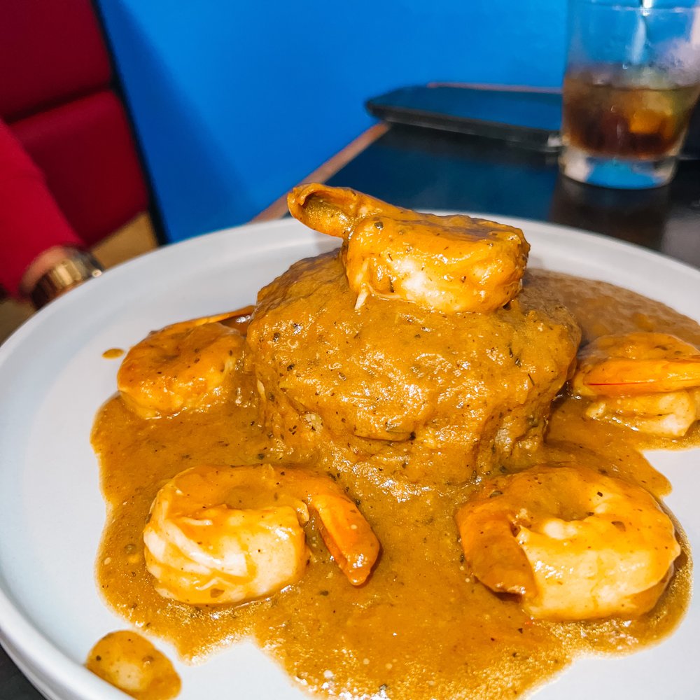 Punta Cana Caribbean Restaurant - shrimp mofongo in red sauce - Dominican Near Me - Houston, Texas Punta Cana Caribbean Restaurant - shrimp mofongo in red sauce - Dominican Near Me - Houston, Texas