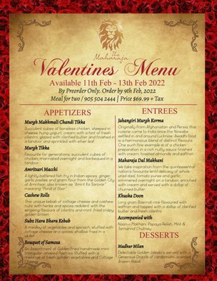Menu photo 4 The Maharaja Mississauga, ON Menu photo 4 The Maharaja Mississauga, ON