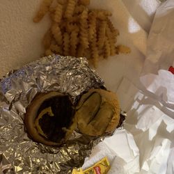 Cook Out - Fries and regular burger